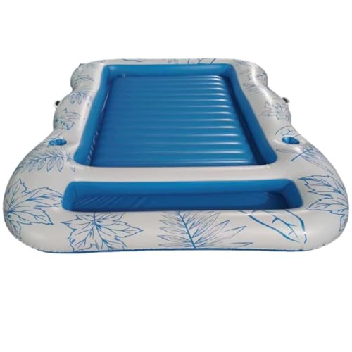 Figoday フローティングアダルト浮き輪ベッドウォーターエアベッド230*150cm 2人利用可能 浮き輪 フロート | フロート強力な浮力屋外スイミング機器タラソテラピー/水遊びに適した暑さ対策フローティング小隊 海遊び (ブルー ラージ)