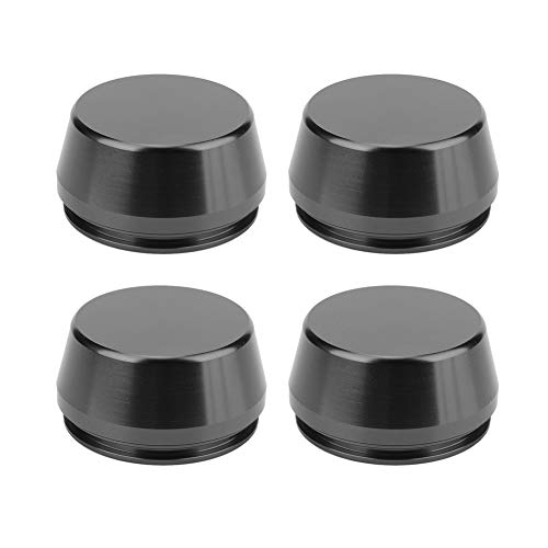 Preisvergleich Produktbild Outbit Radnabenabdeckung - 4pcs 56mm / 2.2in Universal Felgen Center Cap Nabenabdeckung Nabendeckel Nabenkappen Kappen Aluminium Alloy Modified Part (Schwarz)