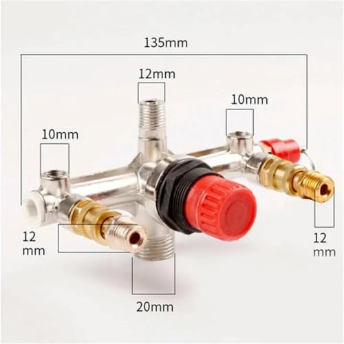 Interruptor de control para compresor de aire con regulador y rosca de 20 mm 3