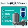 PUR Plus Vertical Faucet-Mount Water Filtration System, Lead-Reducing Filter, Easy Installation, 100-Gallon Capacity, Compatible with External Aerators, Grey #1