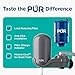 PUR Plus Vertical Faucet Mount Water Filtration System, Lead-Reducing Water Filter For Sink Faucet, Easy Install, 100 Gallons, Compatible with Sinks with External Aerators, Grey