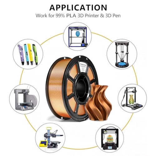 YUGMCOCE Silk PLA Filament, Copper, 1KG — view 6