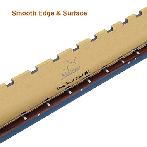 image for Alnicov Guitar Neck Notched Straight Edge Luthiers Tool Zinc Alloy Pla