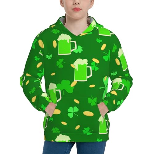 St Patrick's Day2 Kid Hoodies Boys Sweatshirts Girls Pullover with Pocket