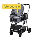 Safety 1st Kinderwagen Hello 2-in-1, zusammenfaltbarer Buggy mit wandelbarem Sitzeinhang zu Babywanne, inkl. Regenverdeck und Maxi-Cosi Adapter, nutzbar ab der Geburt bis max. 15 kg, Black Chic