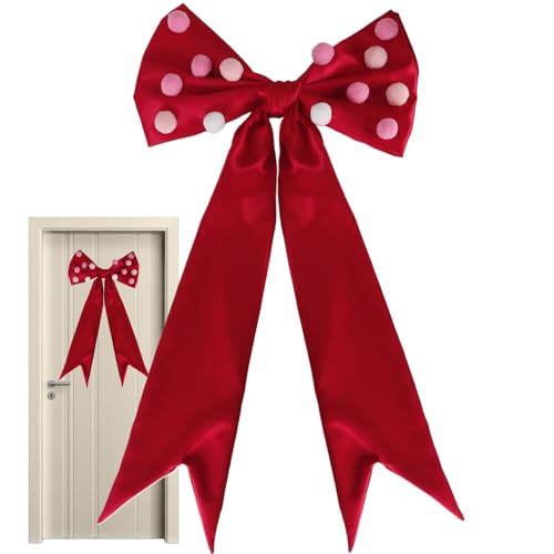 Cinta para decoración de San Valentín con nudos de pompones para muebles 8