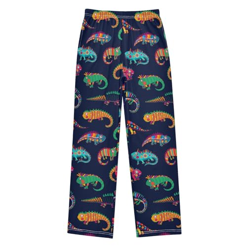 ZZKKO Cartoon Mexican Iguana Lizards Boys Pants for Kids Jogger Pants with Pockets S-XL