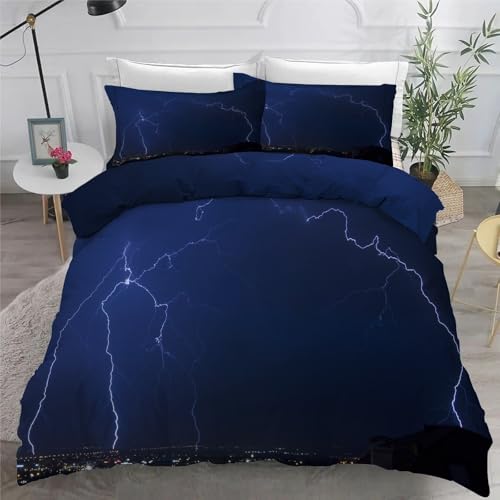 Housse de couette 240 x 260 cm en microfibre douce anti-plis avec fermeture éclair - 6