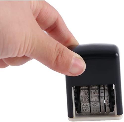 Miniatura 4 de Leadigol Sello de fecha autoentintado, sellos de fecha, juego de barro de plástico para escuela, inglés, estampado de cuenta, suministros de metal,