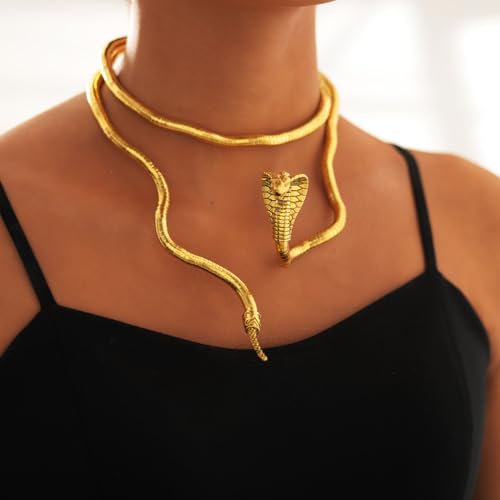 Bendable Snake Necklace Medusa Costume Bracelet Animal Choker for Halloween Nightclub2