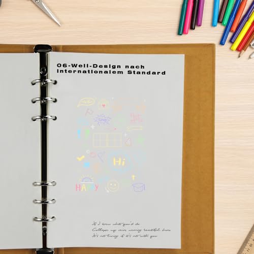 YFLeomry 3 Packungen A5 Papier Blanko 180 Blätter Ringbuch A5 Nachfüllbar 6 Lochung Ringbuch Notizbuch Nachfüllpapier Nachfüllbare für Notizbuch Tagbuch(21x14,5 cm)