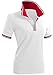 CLOVERY Women's Casual 2-Button Short Sleeve POLO Shirts WHITE US M / Tag M