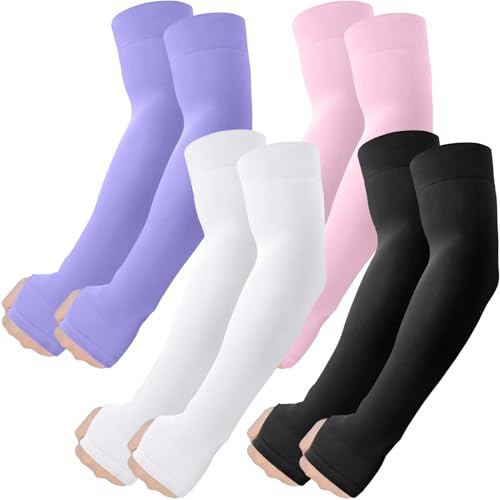 Image of ROXUN Arm Sleeves with Thumb Hole, Cooling UV Sun Protection Compression Tattoo Cover Up for Men /Women