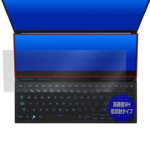 �~���r�b�N�X ASUS ROG Zephyrus Duo 16 (2023) GX650 ScreenPad Plus �Z�J���h�f�B�X�v���C �p PET�� ���d�x 9H �ᔽ�� �ی� �t�B���� �����K���X�����̍d�x ���{��