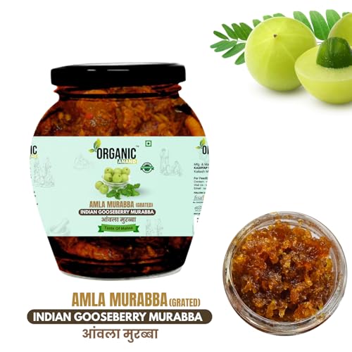 Image of Organic Anand Homemade Dried Amla Murabba Traditional Indian Gooseberry Ka Murabba, Vitamin C Rich Digestive Treat, Healthy & Natural Sweet Snack, Immunity Booster, Delicious Taste (350gm)