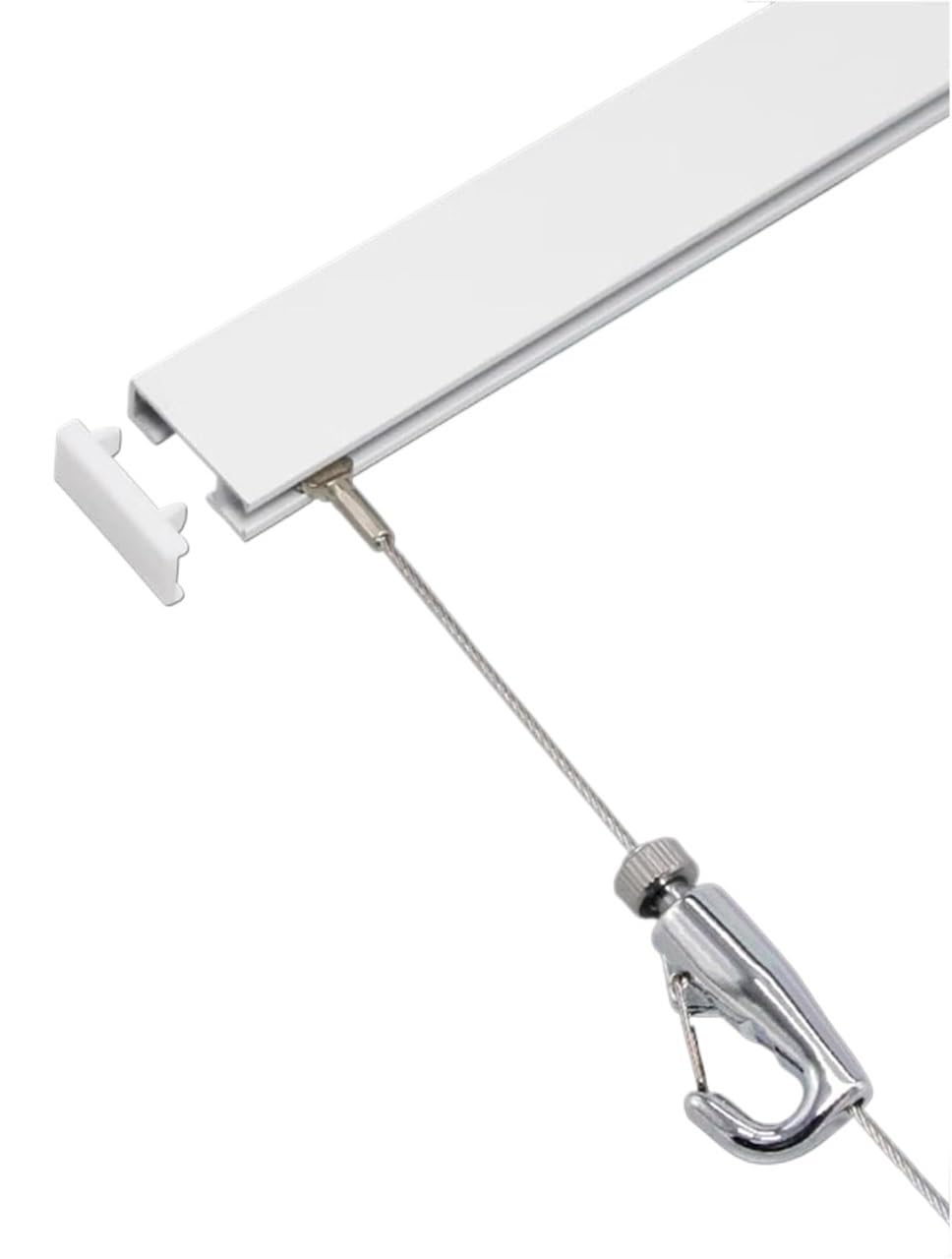 Rail d'accrochage pour tableaux avec kit de rails de suspension et cordes de 250 cm