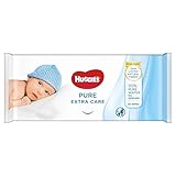 Sin fragancia, 99% agua pura, limpia suavemente y protege la delicada piel del bebé. Seguro desde el primer día. Hipoalergénico sin perfume British Skin Foundation reconoce la investigación de Huggies sobre la piel saludable. Fabricado con fibras naturales amantes de la piel