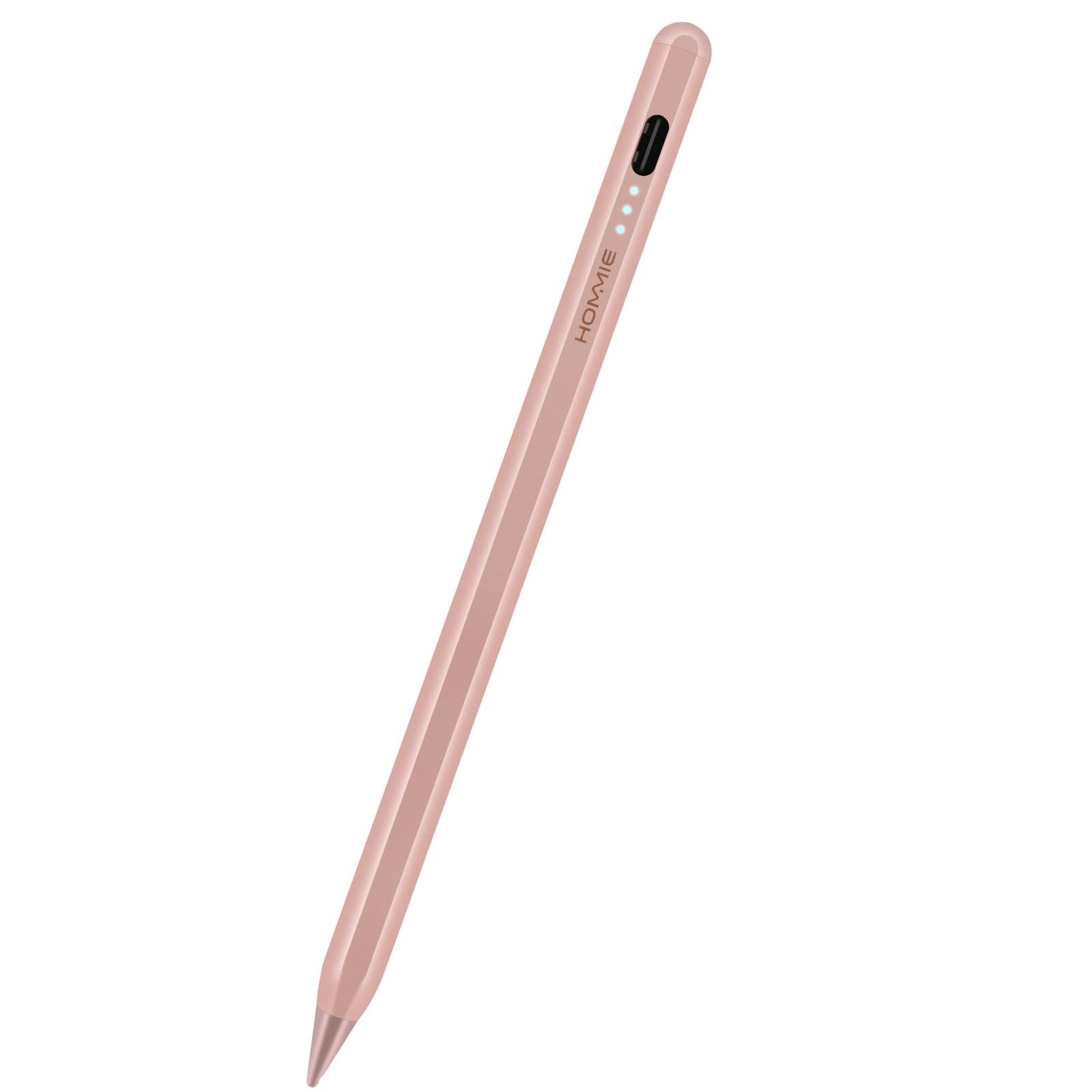 Lapiz iPad 2ª Generación, Hommie Pencil iPad Magnética con 1mm Punta Ultrafina, Rechazo Palm, Detección Inclinación, Lapiz para iPad Pro 11"/12,9", iPad 10/9/8 Gen,Air 3/4,Mini 5/6, Oro Rosa