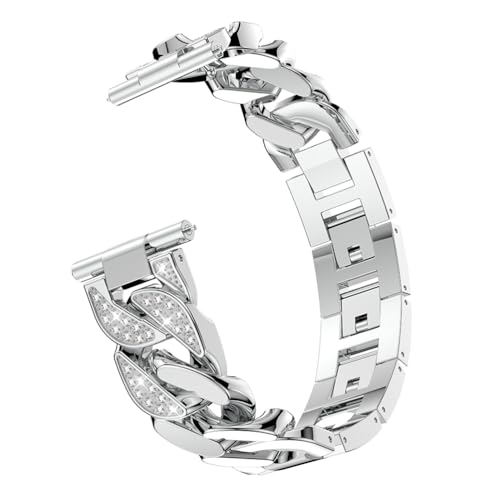 Bracelet montre connectée en alliage de zinc massif et finition argent