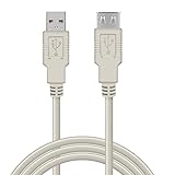 TECHZOCO Cable Alargador USB 2.0 Super Speed, Cable Extensor USB Tipo A Macho Hembra, Alta Velocidad 480 Mbit/s para Impresora, Ratón, Teclado, Hub, Pendrive, Mando de PS, HDD, Ordenador, 1.80 Metros