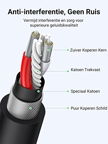 UGREEN XLR Kabel XLR naar XLR Microfoonkabel Compatibel met Microfoon Luidspreker Mixer Camerer Versterker enz. (3M) - Image 6