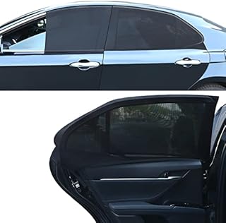4 Pack Car Window Sun Shade, Universal Car Sun Shades for Front and Side Window, Sunshades Mesh Windows Block UV Rays Protect Babies Adults Pets from Sunburn and Mosquito Bites