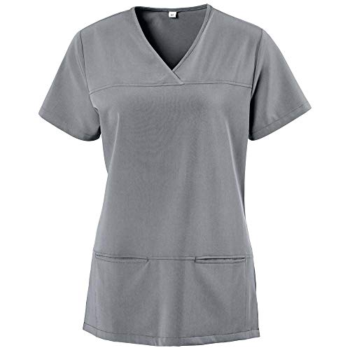 Exner Schlupfkasack X-Top, OP, V-Neck, tailliert, Seitenschlitze, graphit Gr.S