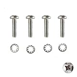 Phillips AR Grip Screw Replacements with Interior Lock Washers - Set of 4 - Zinc Plated Steel