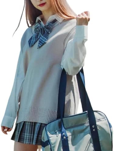 Amazon Co Jp ウィゴー スクールベスト ベスト ニット セーター トップス 学生 服 制服 アウター 無地 羽織 女子 通学 レディース F ベージュ 服 ファッション小物