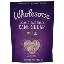 Wholesome Organic Cane Sugar, USDA Certified Organic, Fair Trade Certified, Gluten Free & Non-GMO, 16 Oz Pack of 1