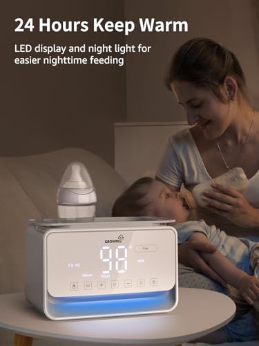 Image of GROWNSY Fast Double Baby Bottle Warmer for Breastmilk & Formula, Gray
