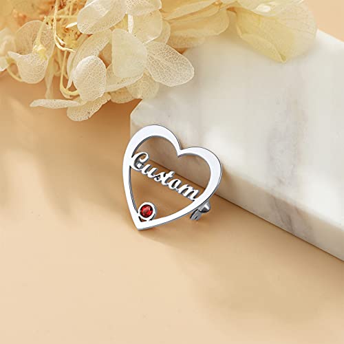 Custom4U Custom Brooch Pin Rhinestone Name Engraved Badge Pins For Women Backpacks Hats Hairdresser #TOP7