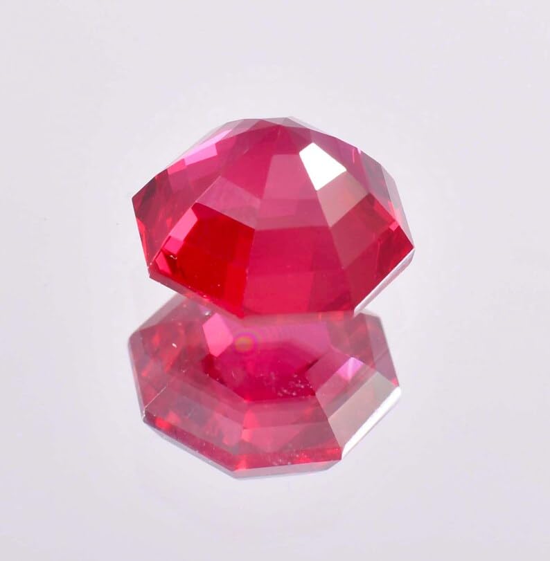 Rubis véritable 14mm pour remplacer une pierre perdue sur bague