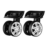 Ruedas para maleta de viaje – Ruedas de repuesto de duradero, desmontables silenciosas y resistentes de 2 piezas para equipaje | para viajes de negocios, vacaciones, escuela, reparació