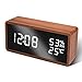 Produktbild KINGTERENCE Digital Uhr, Wecker mit Hölzerner Elektronischer LED-Zeitanzeige, Doppelte Datum, Temperatur und Luftfeuchtigkeit, für Zuhause, Schlafzimmer, Kinderzimmer und Büro