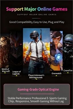 Image of Maine Game Wired USB Mouse, 2400 DPI, 4 Adjustable Levels, Silent, Factory Wholesale Sale (Pink, 1PACK)