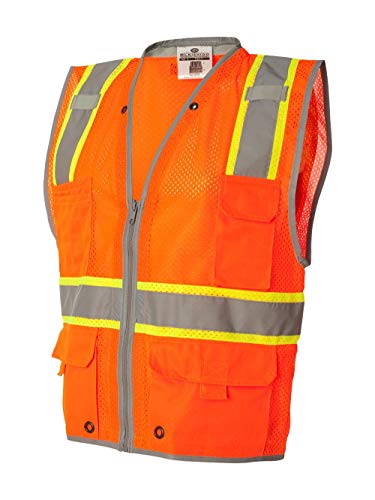 ML Kishigo Brilliant Series Heavy Duty Class 2 Vest, Orange, XXX-Large