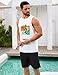 Tanihanp Men's Tank Tops Summer Surfing Casual Beach Tank Top Men Stretch Crewneck Muscle Athletic Gym Coconut Mens Sleeveless Tee Shirts M