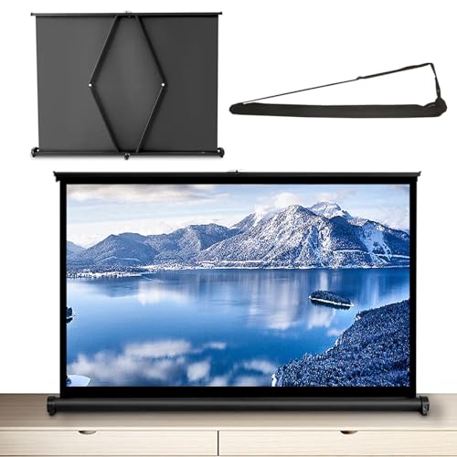 Pantalla portátil de proyección 50" 16:9 retráctil de escritorio