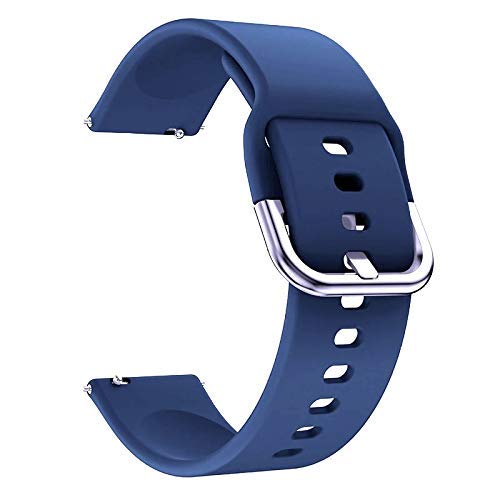 GetTechGo Silicon 22mm Strap Metal Buckle Compatible with Galaxy Watch 3 45mm/Galaxy 46mm/Gear S3 Frontier,Classic/Amazfit Pace/Huawei GT2 46mm/Honor Magic Watch 2(46mm)& Watches with 22mm Lugs-Blue