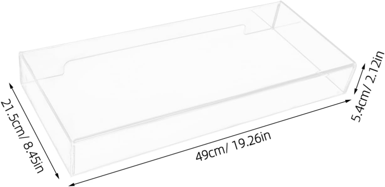 DOITOOL Clear Acrylic Keyboard Cover Protector Anti-Cat, Desktop Keyboard Protector Mechanical Keyboard Cover Computer Keyboard Mice Accessories (19.26 x 7.98X 2.36inch)