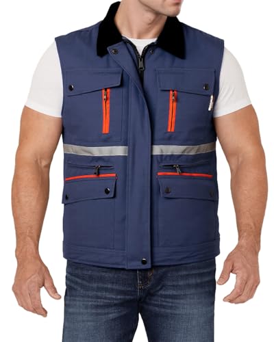 Mens Outdoor Travel Vest Reflective Summer Multi-Pockets Sleeveless Jackets Cargo Safari Fishing Vests