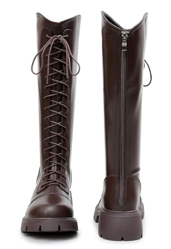 VenusCelia Women's Knee High Fashion Outdoors Boots4