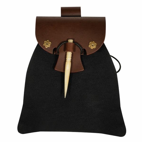 Petit sac de ceinture en cuir médiéval pour ranger vos objets en GN