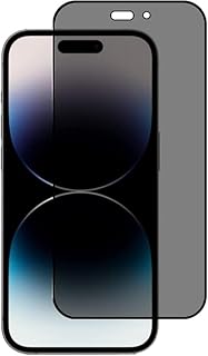 شاشة حماية للخصوصية بتغطية شاملة بدرجة صلابة 9H مضادة للصدمات وقابلة للطي لموبايل آيفون 13 برو ماكس / 14 بلس من تورز - لون أسود