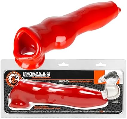 Oxballs Fido Cock Sheath - Manga de Pene, Rojo