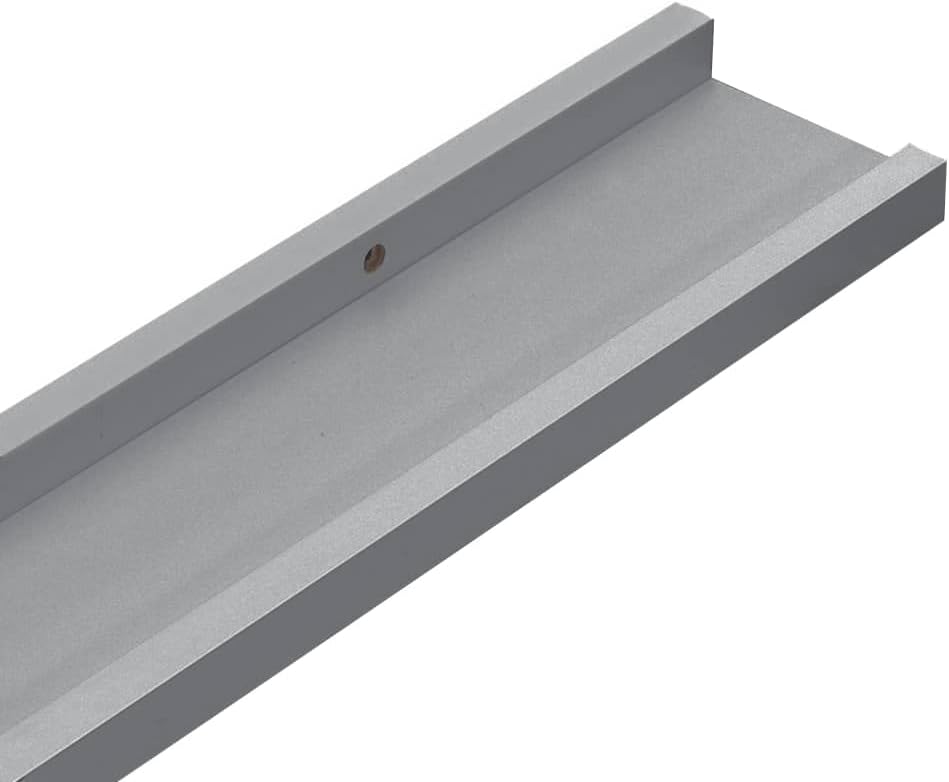 Picture Frame Ledge Shelves 2 pcs,Wall Mounted Shelf,Display Ledge,for Storage,Bedroom Living Room Office and More Gray 15.7"x3.5"x1.2" MDF