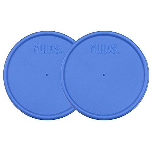iLIDS Mason Jar Storage Lid, Wide Mouth, USA Made, Periwinkle, Pack of 2