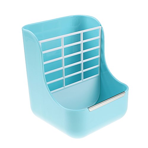 Okared 2 In 1 Feeder Bowls Double Use For Grass And Food Hay Food Bin Feeder, Small Animal Supplies Rabbit Chinchillas Guinea Pig Blue #TOP1