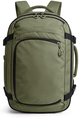 BAGSAMRT 35L Travel Backpack for Men Women, 17-In Carry on Backpack, Green